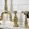 Kingston Brass Bridge Kitchen Faucet with Brass Sprayer, Brushed Brass KS7757BPLBS - alternate 4